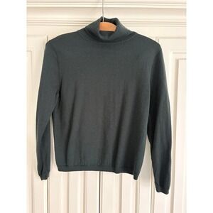 Pendleton Green 100% Merino Wool Turtleneck Size Petite Medium Preppy